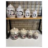 2 sets of (4) ceramic canisters