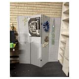 Peg board display and contents  5ï¿½x5ï¿½