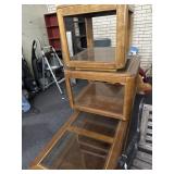 Glad top coffee table 58ï¿½x24ï¿½x16 and 2 end tables