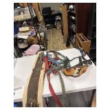 Girth strap, and head stalls