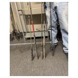(5) fishing rods  West Point Shakespeare Mitchel