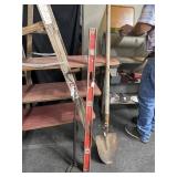 Fire log mover, level and shovel