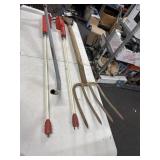 2 hot shots, pitch fork and fan