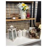 Flowers, doll, candle holder and more