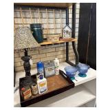 Tray, cleaners, lamp, bowls and more