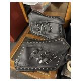 Pair of Valkyrie Leather motorcycle saddle bags
