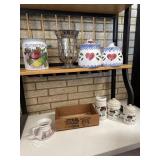 Canisters, candle holders, Star Wars box and more