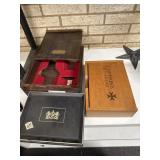 Cigar boxes and whiskey box