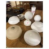 Lg lot of light globes and fixtures