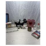 Flask, vases candle holder & more