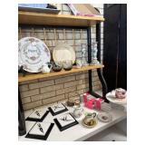 anniversary plate, candle holders, sushi set