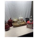 Teapot, Lenox candle holder , bell and much more