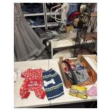 Dog cloths new and used, collars dog tags and