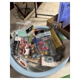 Craft supplies, book and Stencils