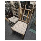 2- wood chairs