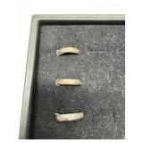 3 silver rings
