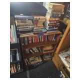 All books on shelf no shelf bring boxes