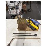 Tire iron and flashlight s