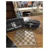 Yoga mat, glass chess board and more