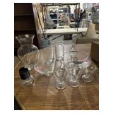 Glass vases, bowls, sundae dishes and more