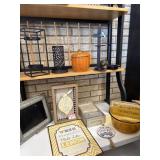 Candle holders wall art, thank you cards bowl and