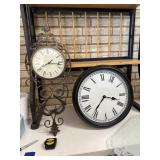 2 clocks & 4 glass shelves 18ï¿½x12ï¿½