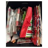 Christmas bags and boxes in tote
