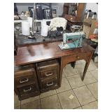 Vintage  Dressmaket sewing machine in cabinet
