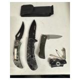 3 pocket knives and other