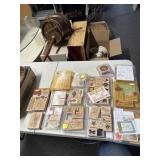 Lg lot of wood and rubber crafting stamps