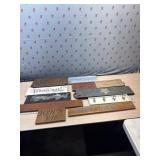 Wood signs and clock