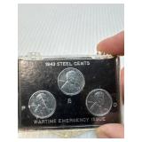 1943 steel cent Wartime Emergency Issue
