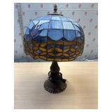 Tiffany Style Lamp with plastic shade, no bulb