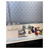 3 Atlas Mason Jars, Mr & Mrs cups, birds and book