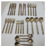 Service For 4 Vintage Thailand/Siam Brass/Bronze