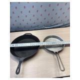 Lodge 14sk Cast Iron skillet and Aluminum skillet