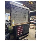 tool Box with Pegboard and Light 64ï¿½x18ï¿½x7ï¿½
