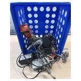 Crate full of power cords