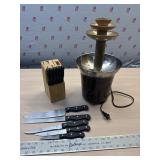 Gibson Knife Set and Fondue Fountain