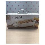 New in box 1.79 QUART stoneware Loaf Pan Dolly