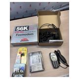 56K Faxmodem new. Phone headset, Nokia cell phone