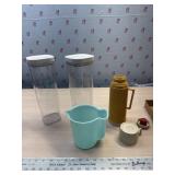 2 OXO Spaghetti holders, VTG Small Thermos and