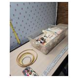 Large lot lace ,ribbon and embroidery hoops