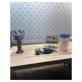 Candle and candle holder, shelf for cabinets,