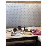 Peacock Picture Frame, Head  Phones, makeup bag