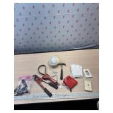 Bolt cutters, Oil Filter wrench, hammer masks and