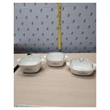 3 pcs corningware