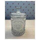 Star of David glass cracker Jar