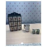 Vintage Spice box rack, creamer and Andrea By