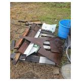 Scrap iron sink, tires and misc